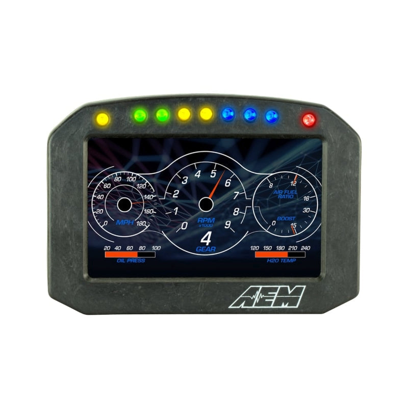 AEM CD-5G Carbon Flush Digital Dash Display w/ Internal 20Hz GPS & Antenna