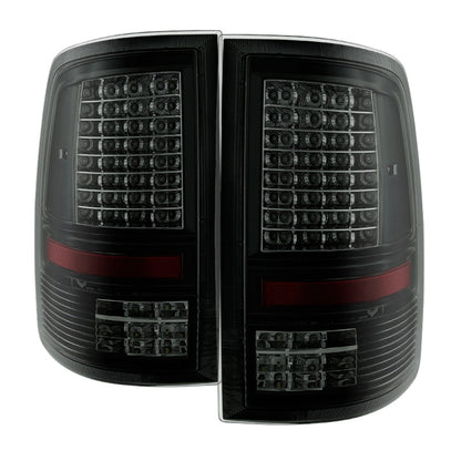 SPYDER xTune Dodge Ram 1500 09-14 - C Shape LED Tail Lights- Black Smoked ALT-JH-DR09-LED-CS-BSM 9036385