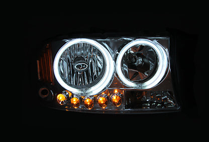Anzo 1997-2004 Dodge Dakota Projector Headlights w/ Halo Black 1 pc