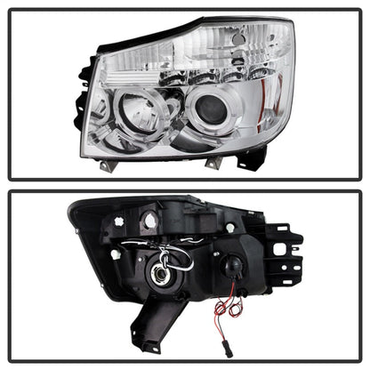 Spyder Nissan Titan 04-14/Armada 04-07 Projector Headlights LED Halo LED Chrm PRO-YD-NTI04-HL-C 5011589