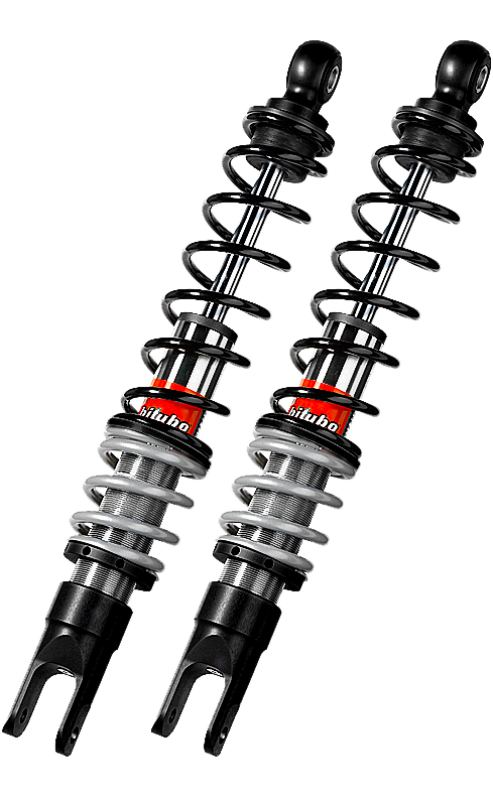Bitubo Suspension Bitubo YGB0 Twinshocks Rear Adjustable: Spring Preload, Black Spring SC135YGB02