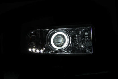 Anzo 1994-2001 Dodge Ram Projector Headlights w/ Halo Chrome