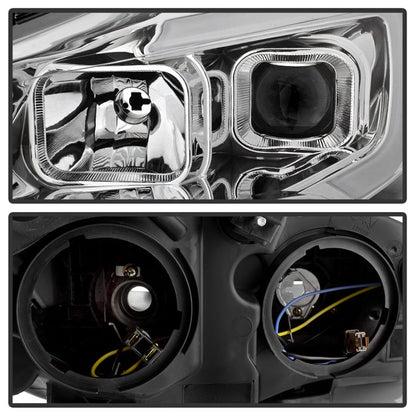 SPYDER xTune 13-16 Ford Escape 13-16 LED Light Bar Halogen Proj Headlights - Chrome (PRO-JH-FESCA13-LB-C) 9042928
