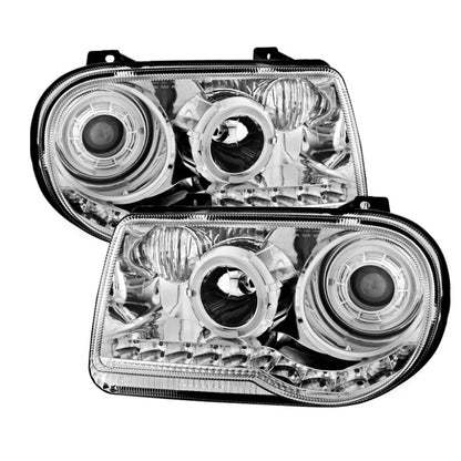 SPYDER Xtune Chrysler 300C 05-10 ( Not 300 ) Halo Projector Headlights Chrome PRO-JH-C300C-LED-C 9027741