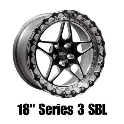 Belak Wheels Belak 18x12 / 8.75in BS / 5x4.5in BP / High Pad / Series 3 - Billet Single Beadlock Wheel 18125450S38BS-BLT-SBL