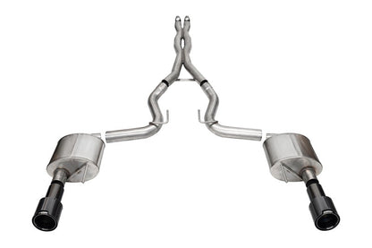CORSA Performance Corsa 2024 Ford Mustang GT 5.0L V8 Xtreme 4.5 Cat-Back Duel Rear w/ 4.5 In Carbon Fiber Tips 21251CFBLK