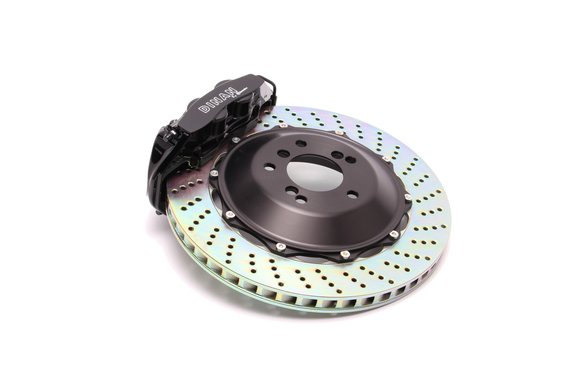 Dinan by Brembo Front Brake Set - BMW 2011-2013 X5/2008-2014 X6 Front - Black Calipers - Drilled - E70/E71