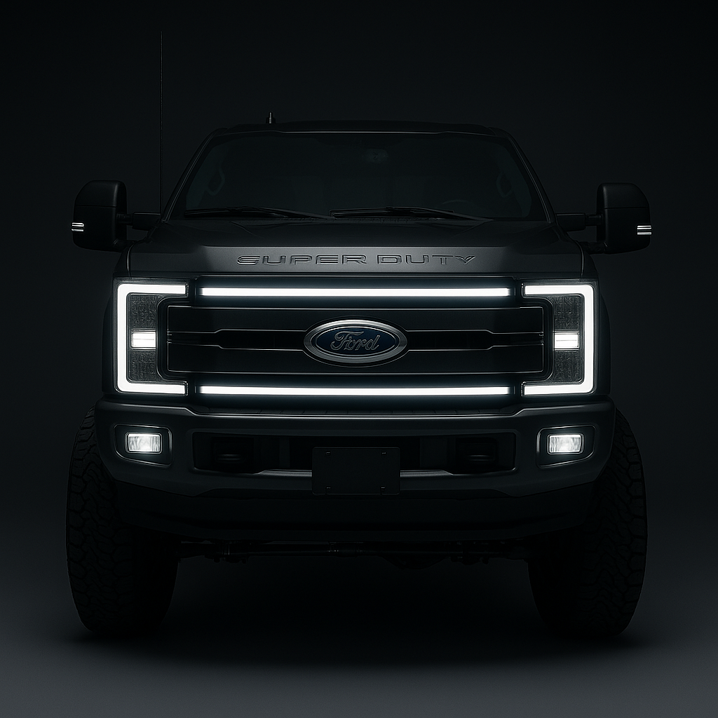 2017-2019 Ford F-250/F-350/F-450/F-550 “Ghost” LED Grille Light Kit – KR,LARIAT,XLT, XL, IP67