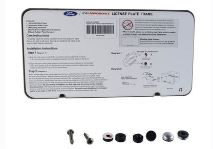 Ford Racing Slim License Plate Frame - Brushed Stainless Steel M-1828-SSC