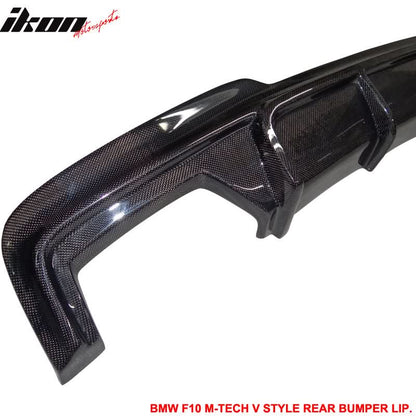 2011-2016 BMW F10 M-Sport V Rear Bumper Lip Diffuser Carbon Fiber CF