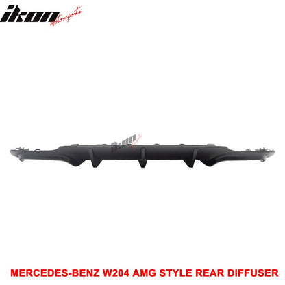 Fits 12-14 Benz W204 C-Class CF Rear Diffuser + C63 Exhaust Tips