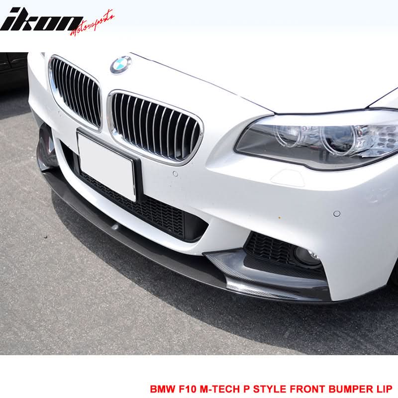 2011-2016 BMW F10 M-Tech M Sport P Front Bumper Lip Carbon Fiber CF