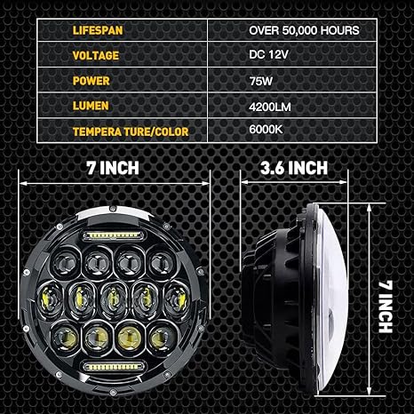 7" LED Headlights for Mahindra Roxor