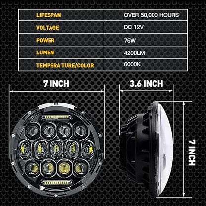 7" LED Headlights for Mahindra Roxor