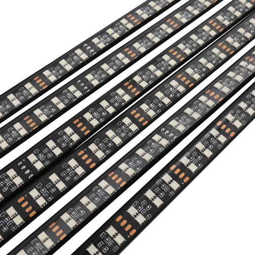 GEN PERFORMANCE 6PCS Double Row RGB Dream LED Underglow Kit – Neon Chasing Lights w/ Remote & Bluetooth