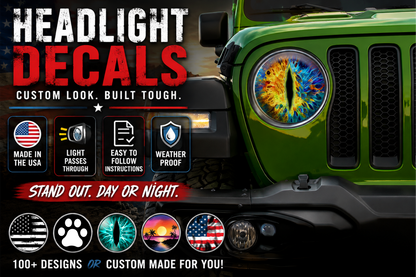 gold and blue moon cat eye for the headlight 70