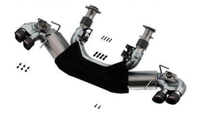 Borla 2020 Chevrolet Corvette C8 6.2L ATAK 3in Exhaust System Dual Round Angle Cut Carbon Fiber Tips 140839CF