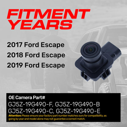 Ford Escape (2017-2019) OEM Replacement Backup Camera OE Part # GJ5Z-19G490-B, GJ5Z-19G490-C, GJ5Z-19G490-E, GJ5Z-19G490-F
