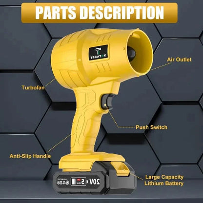 Car Detailing Turbo Jet Handheld Cordless Blower for Leaves, Dust & Car Drying