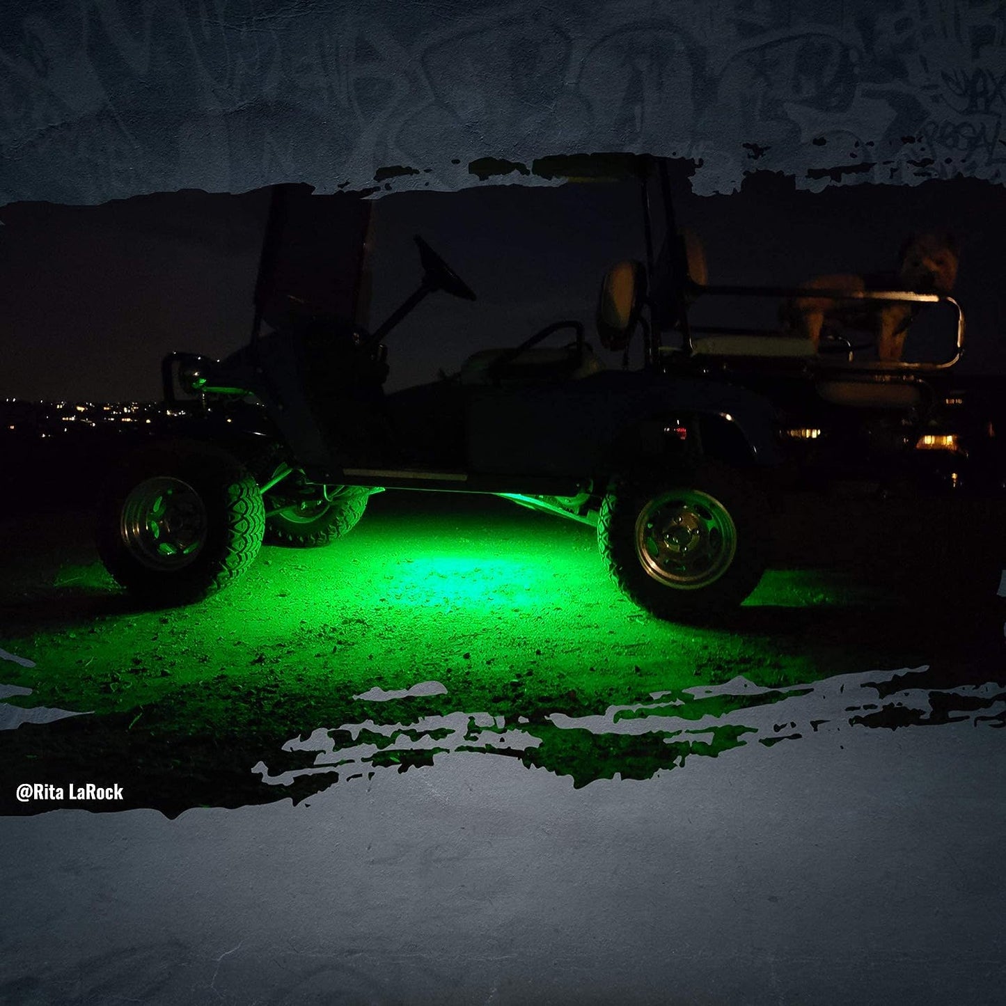 AURA PRO Golf Cart Flexible Underbody Glow LED Lighting Strip Kit - Bluetooth Enabled APP - Full Color Spectrum