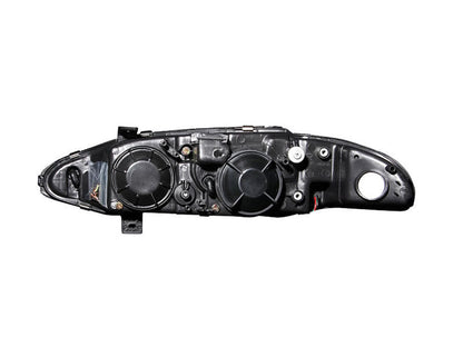 Anzo 1997-1999 Mitsubishi Eclipse Projector Headlights w/ Halo Black G2