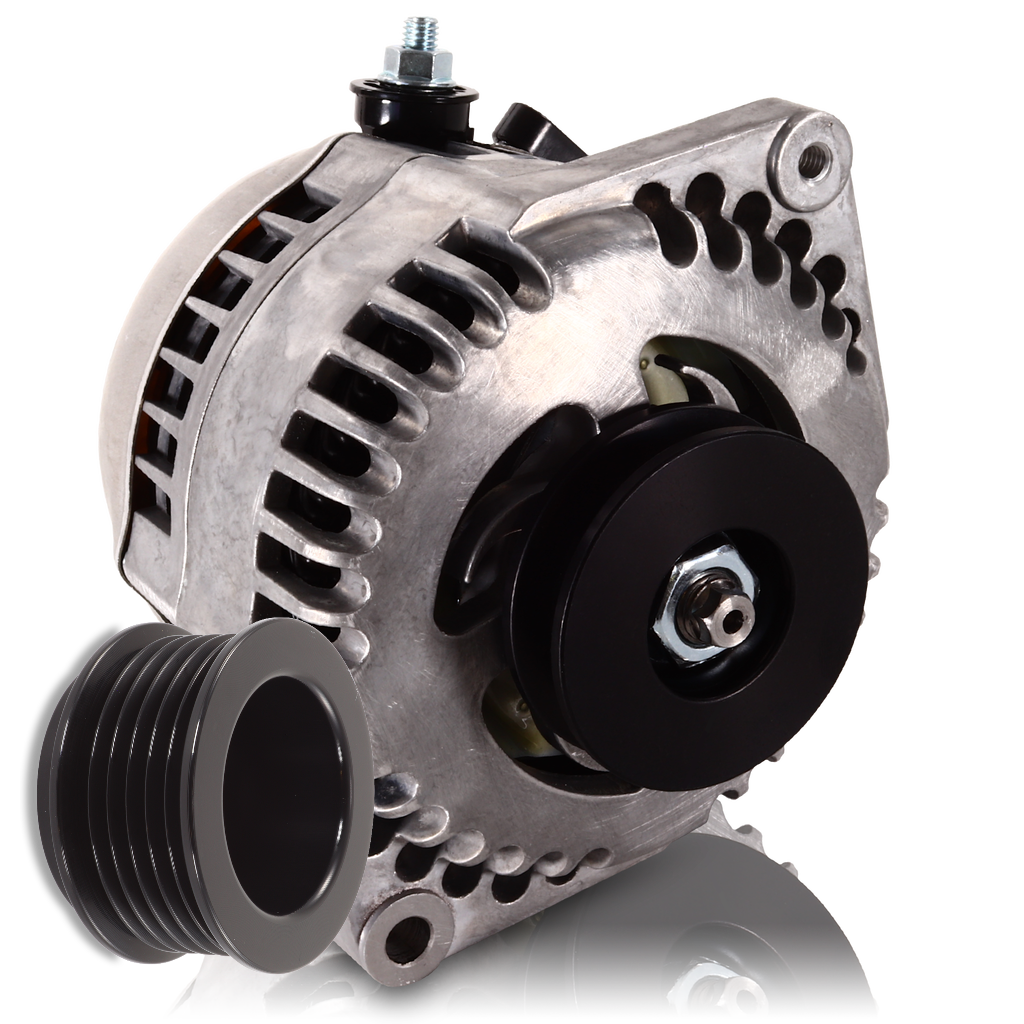 Mechman 170 Amp Racing Alternator 1965-1985 GM - Natural (Includes 2 Pulleys)