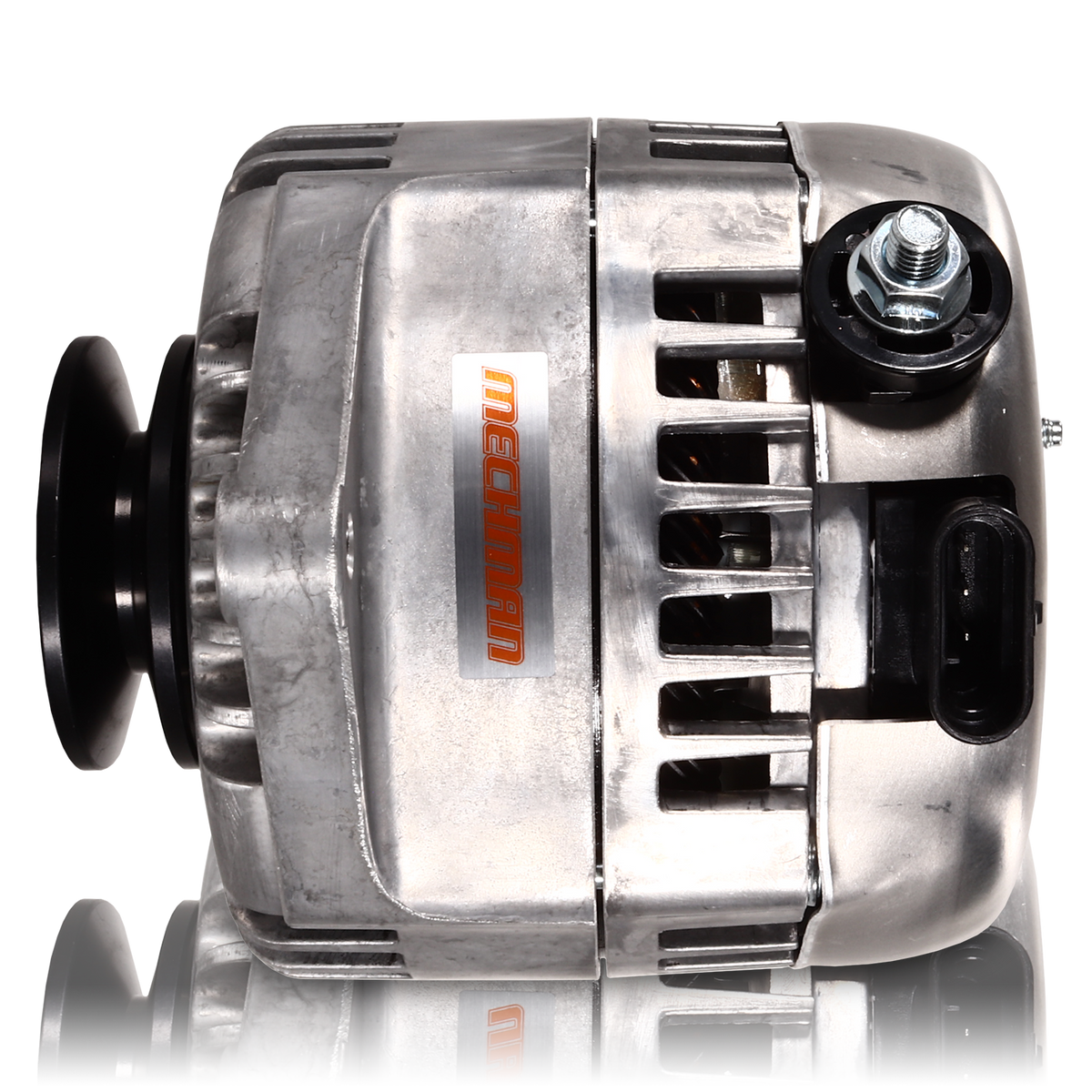 Mechman 170 Amp Racing Alternator 1965-1985 GM - Natural (Includes 2 Pulleys)