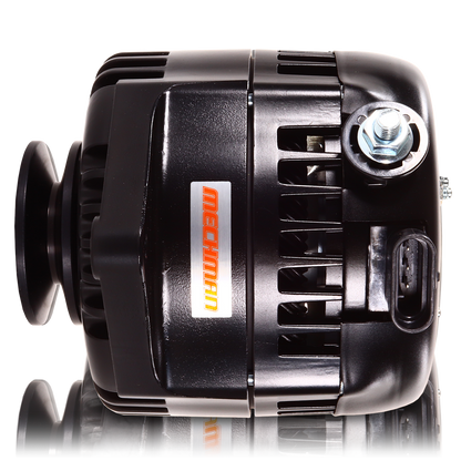 Mechman 170 Amp Racing Alternator 1965-1985 GM - Black (Includes 2 Pulleys)