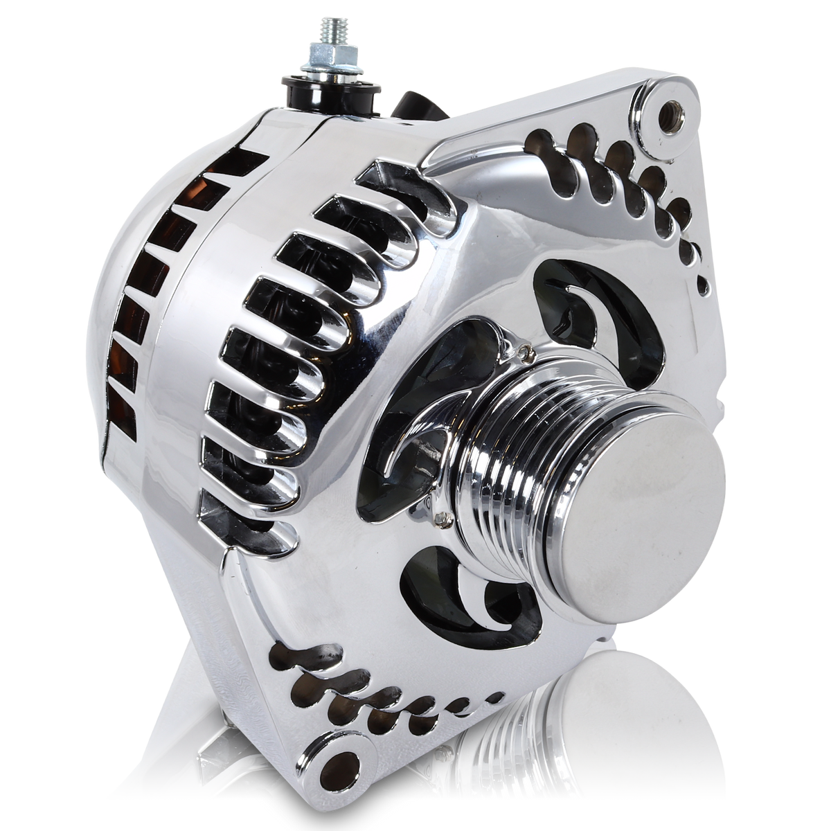 Mechman 240 Amp Racing Alternator 1965-1985 GM - Polished