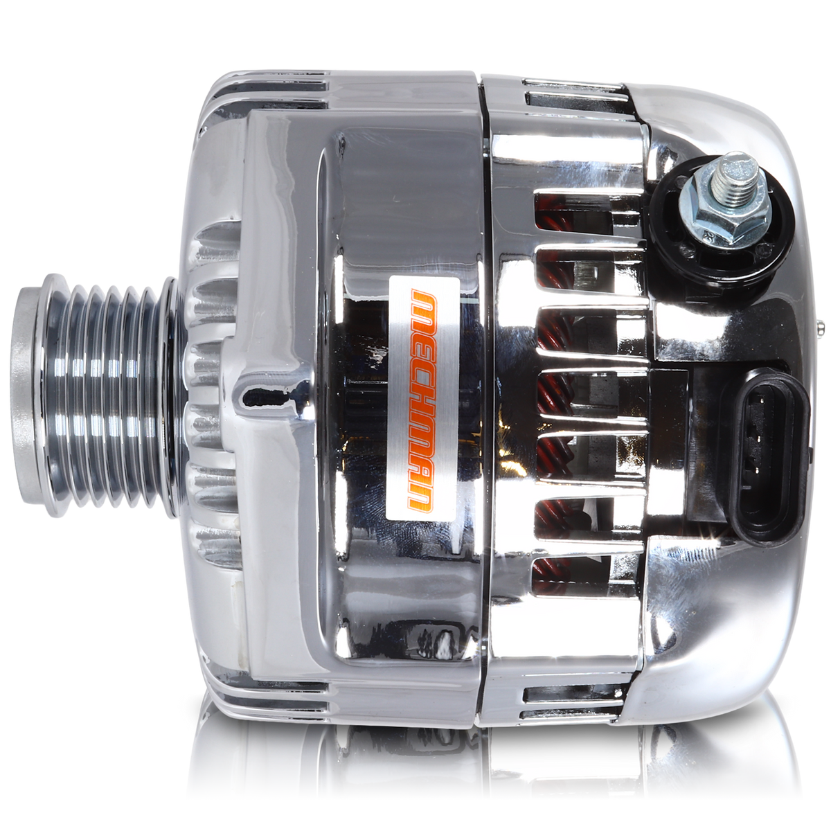Mechman 240 Amp Racing Alternator 1965-1985 GM - Chrome