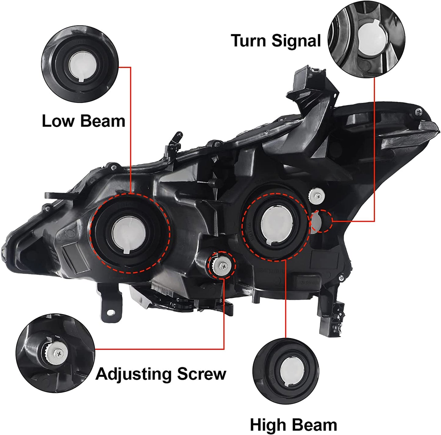 Alziria Headlight Assembly Compatible With 20132015 Nissan Altima Sslsv Only Fit 4door Chrome Housing Amber Reflector