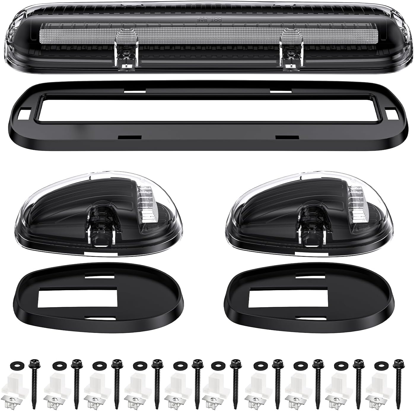 2000-2006 GMC Chevy HD Smoked White Amber LED Roof Cab Lights