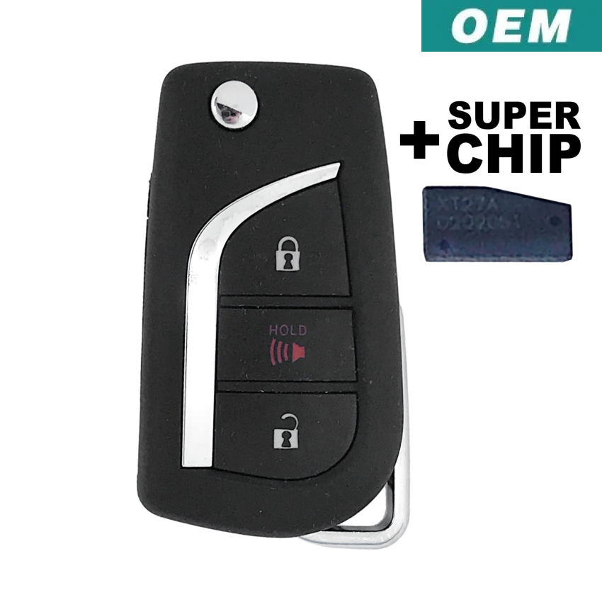 Toyota RAV4 2019-2023 OEM 3 Button Flip Key GQ4-73T (Xhorse Super Chip)