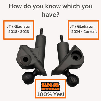Jeep Wrangler Mirror Mounts ( ONLY ) For 2018-2023 - CMM Offroad