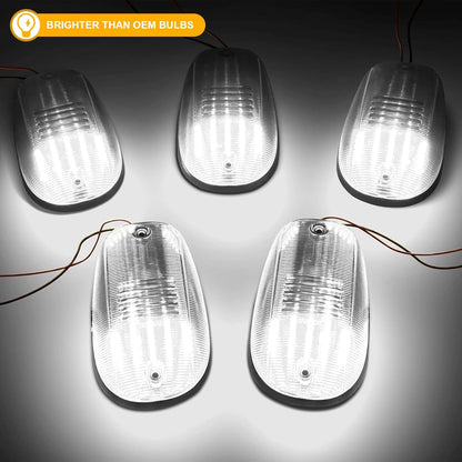 2003-2018 Dodge Ram HD Smoked Clear White Amber LED Roof Cab Lights