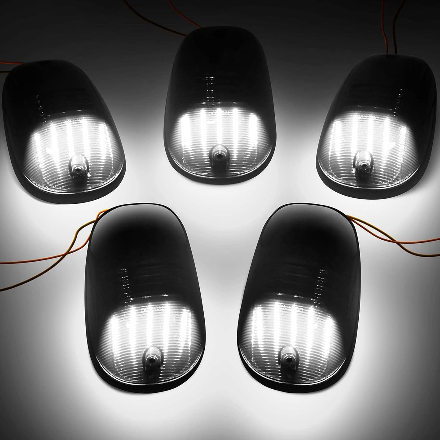 2003-2018 Dodge Ram HD Smoked Clear White Amber LED Roof Cab Lights