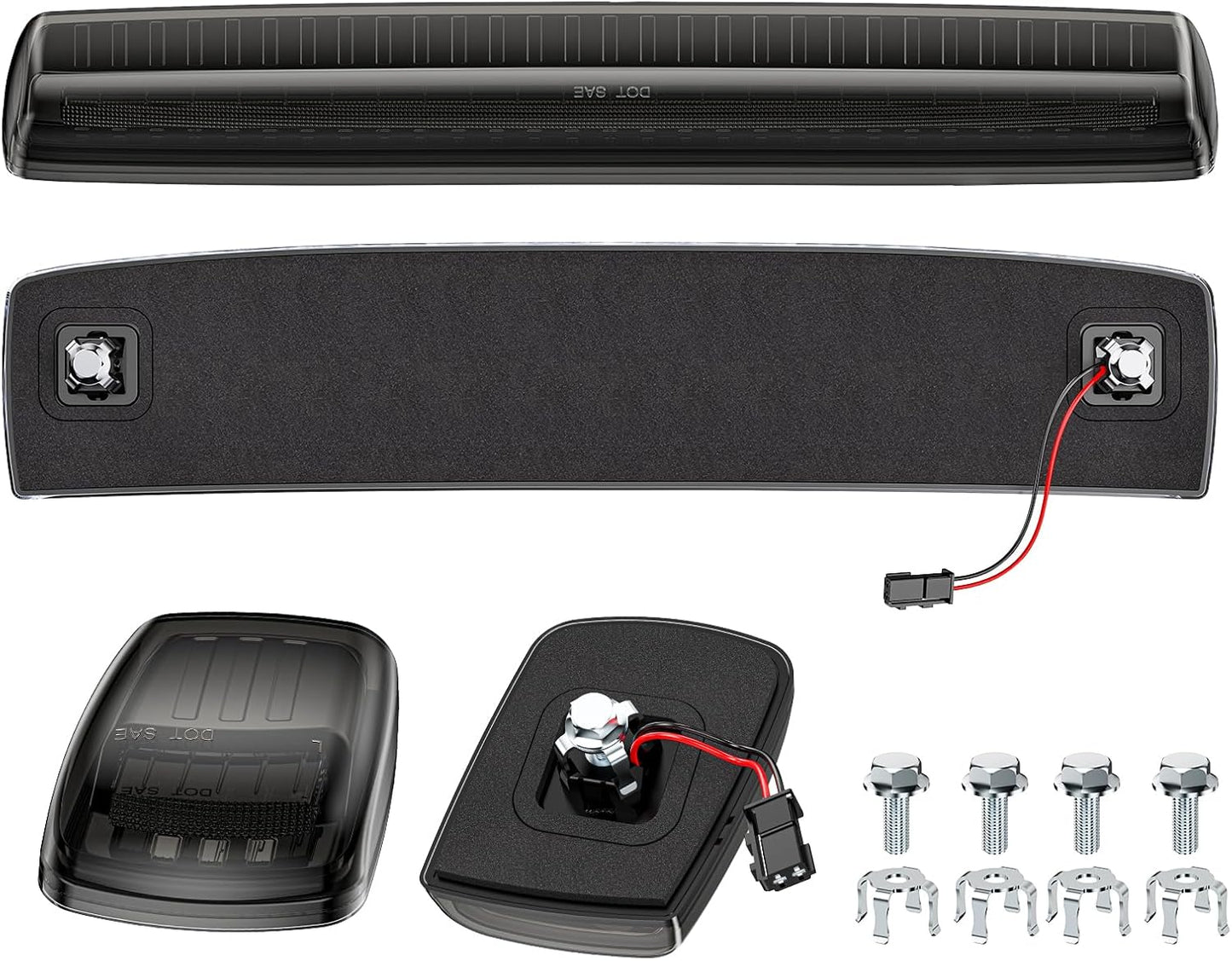 2014-2019 GMC Chevy Sierra Silverado HD Smoked Switchback LED Mirror Lights