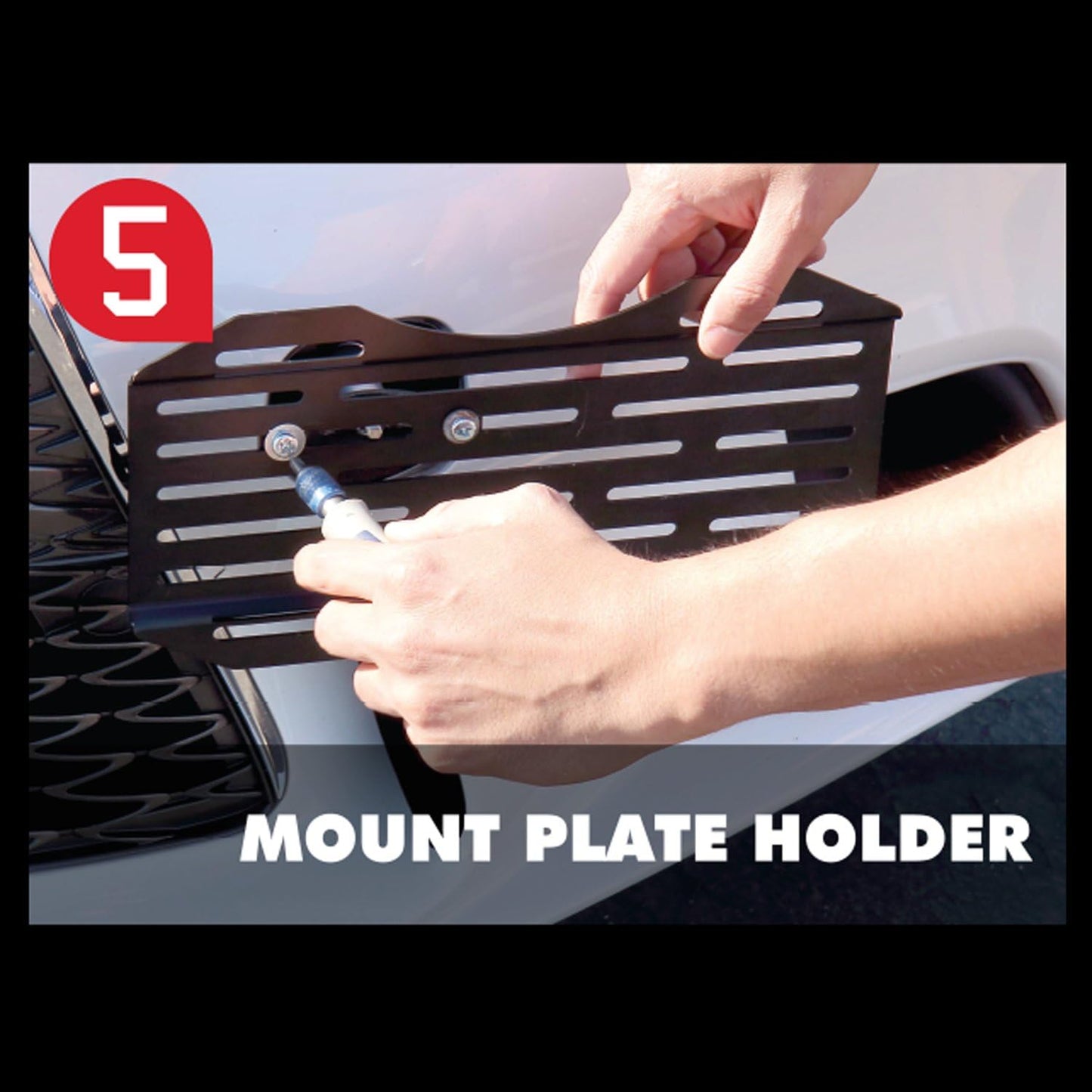 DC Sports Universal Front License Plate Tow Hook Relocation Kit