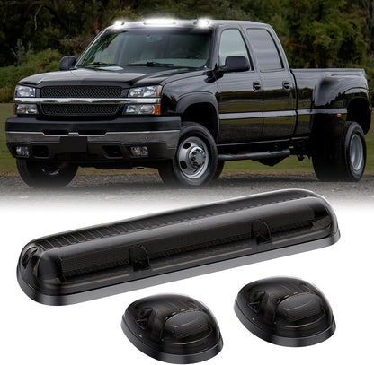 2000-2006 GMC Chevy HD Smoked White Amber LED Roof Cab Lights