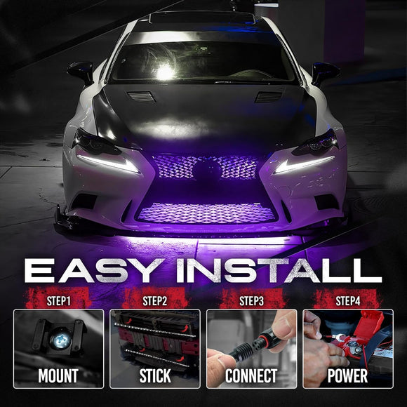 AURA LED Lighting Kit Bundle - Grille + Wheel Well + DreamColor Underglow - Remote Control