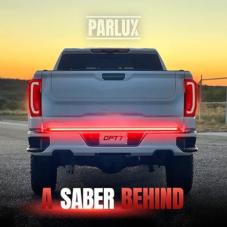 OPT7 Redline Parlux Triple Tailgate Light Bar 60" Bundle with Sidekick Sequential Running Board Light LED Strip Kit