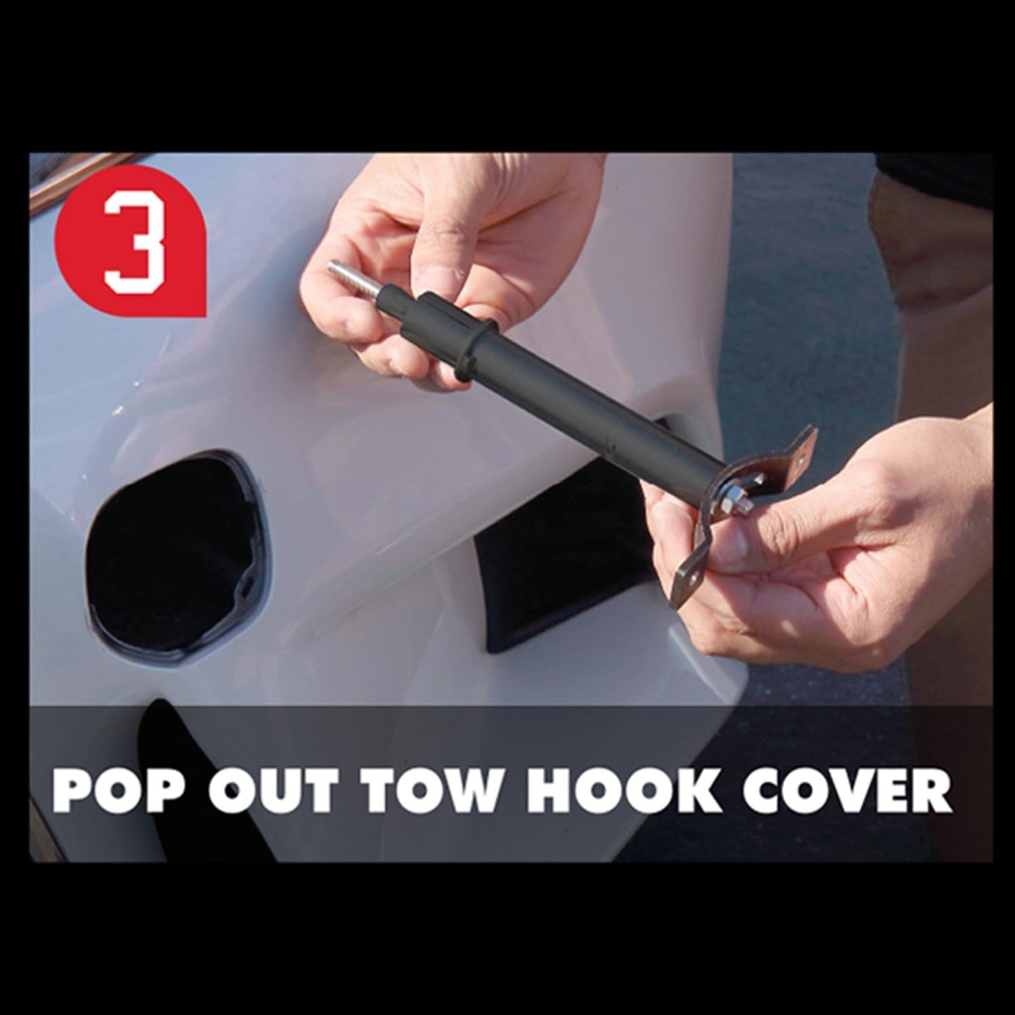 DC Sports Universal Front License Plate Tow Hook Relocation Kit