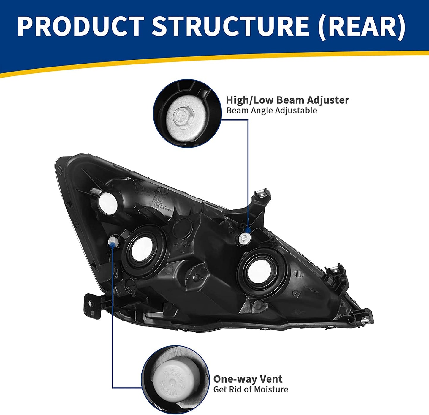 NTXGlow Factory Headlight (03-07 Honda Accord)