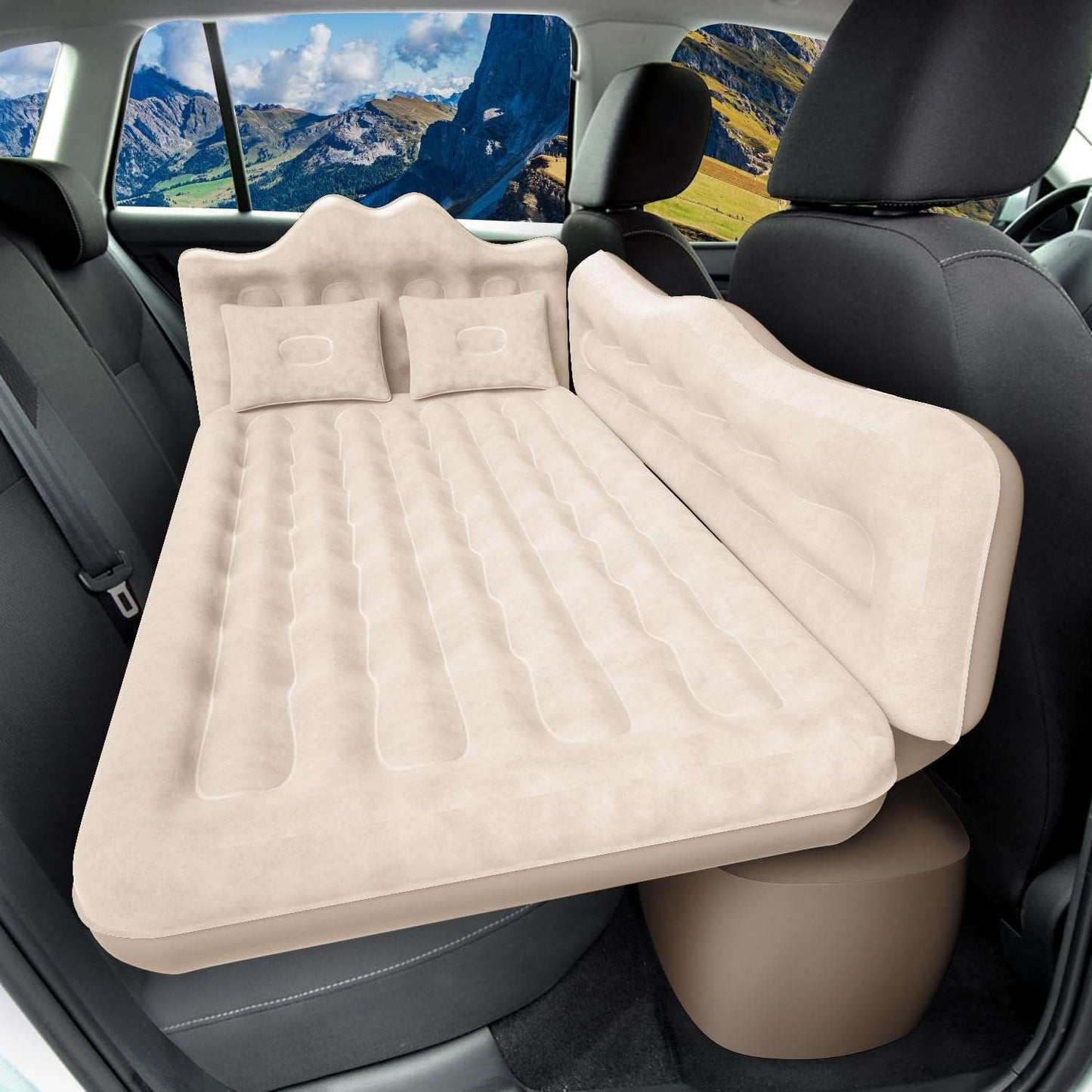 Thicken Backseat SUV/Car/Truck Air Mattress Air Bed Inflatable SUV Truck Mattress -30.31'' Width/Grey