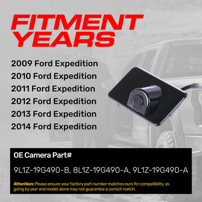 Ford Expedition (2009-2014) OEM Replacement Backup Camera OE Part # 8L1Z-19G490-A, 9L1Z-19G490-A, 9L1Z-19G490-B