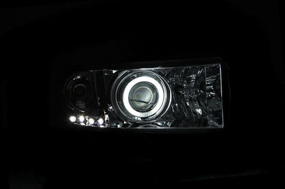 Anzo 1994-2001 Dodge Ram Projector Headlights w/ Halo Chrome