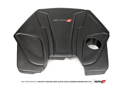 AMS Performance Infiniti 17+ Q60 / 16+ Q50 3.0TT Alpha Matte Carbon Engine Cover ALP.28.06.0001-1