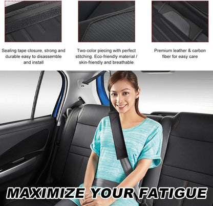 2PCS Soft Cotton Car Seat Belt & Race Harness Shoulder Pads – Universal Fit
