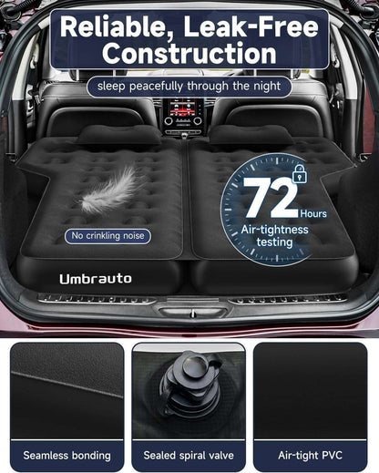 Umbrauto Thickened  SUV Back Trunk Air Mattress 3.0,Black