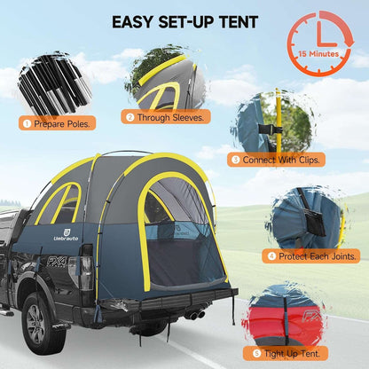 Umbrauto Truck Bed Tent PU3000mm Waterproof Pickup Truck Tents